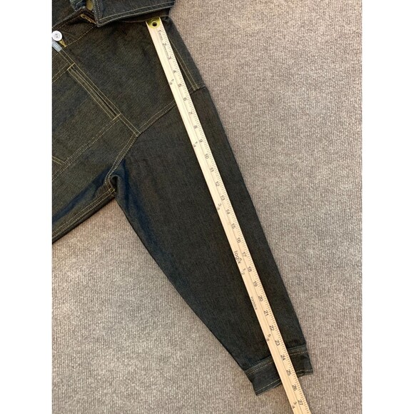 Bachi Exchange B/X Denim Jacket Womens 12 Embroidered Hip Hop Y2K Button Up - Picture 5 of 9